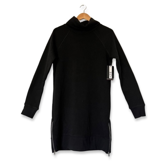 Funnel-Neck Sweatshirt Dress - Picture 2 of 8